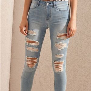 PACSUN DISTRESSED SKINNY JEANS